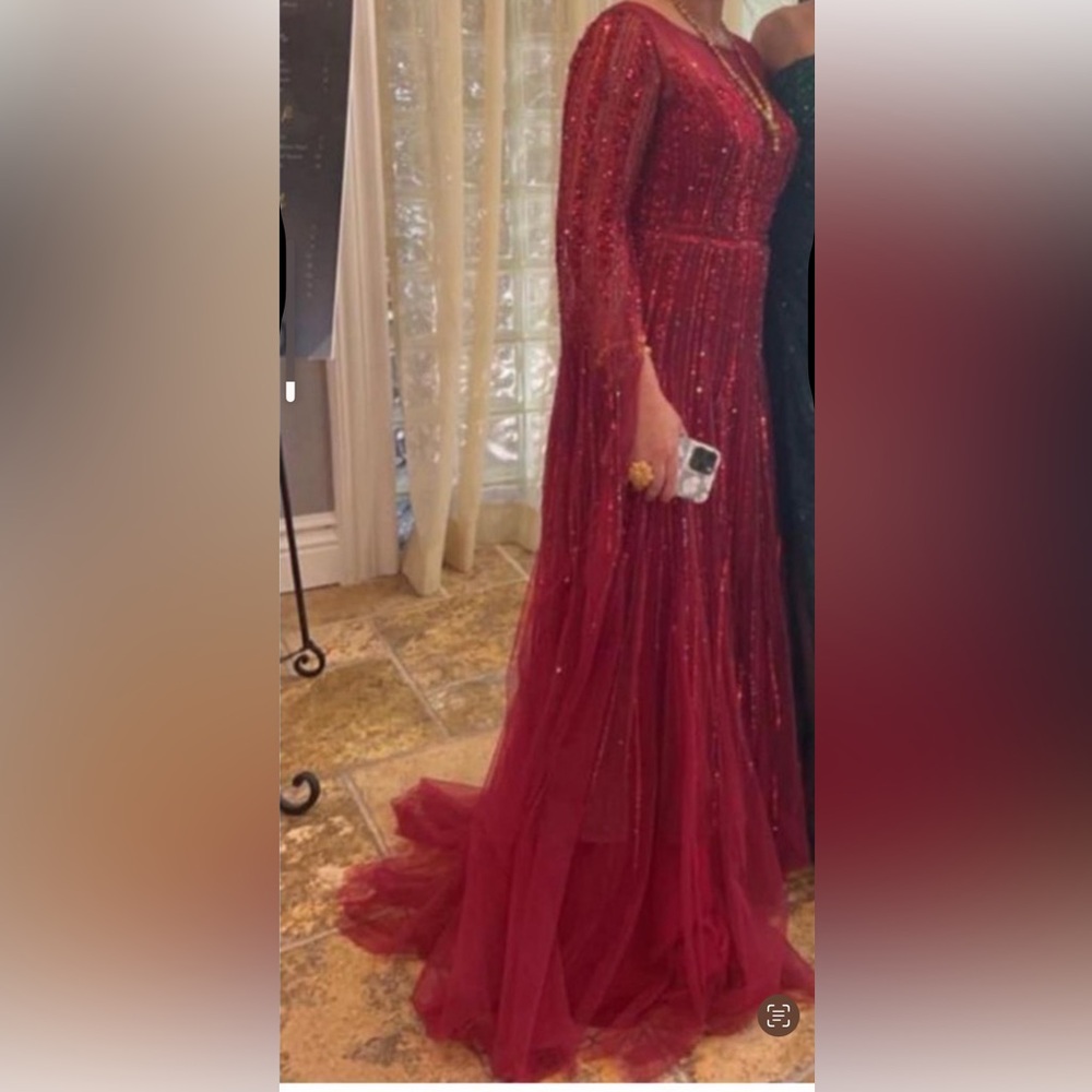 Beautiful red dress with sequence